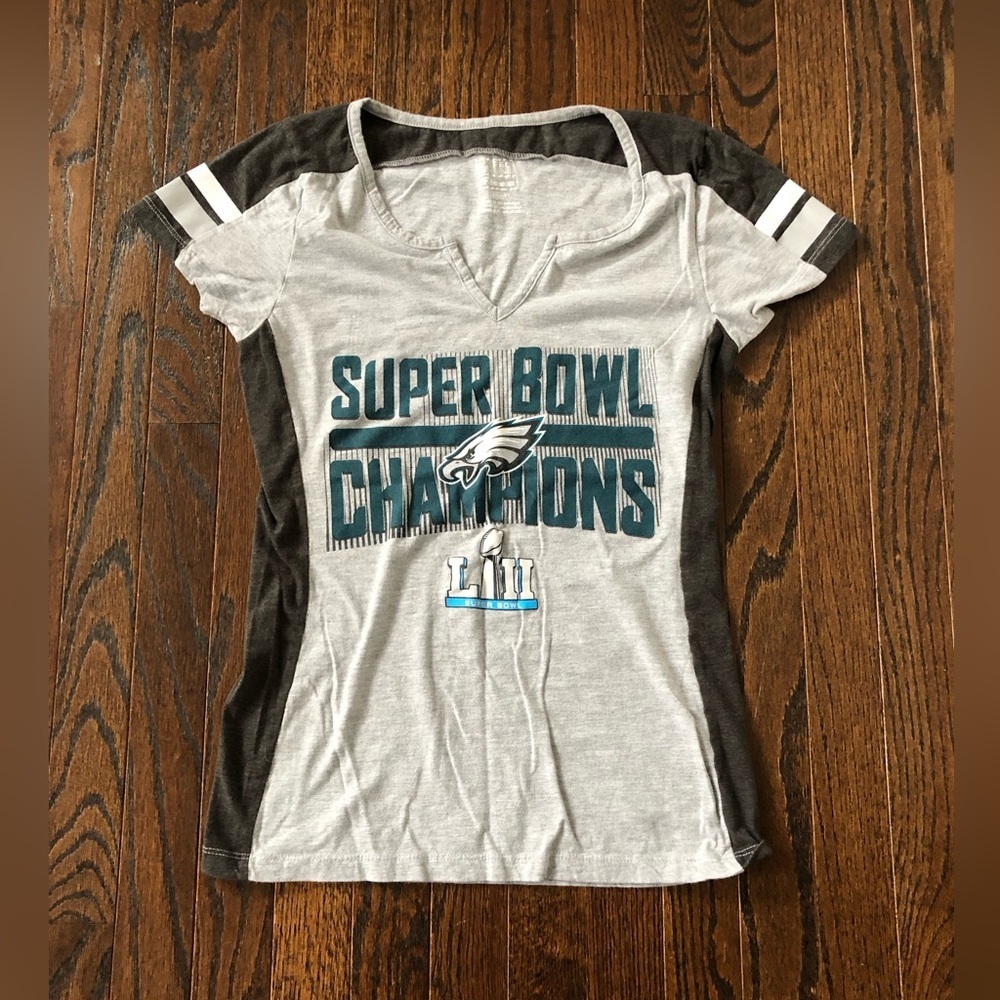 Fanatics NFL Women’s S Philadelphia Eagles Super Bowl LIII Heathered Gray Tee
